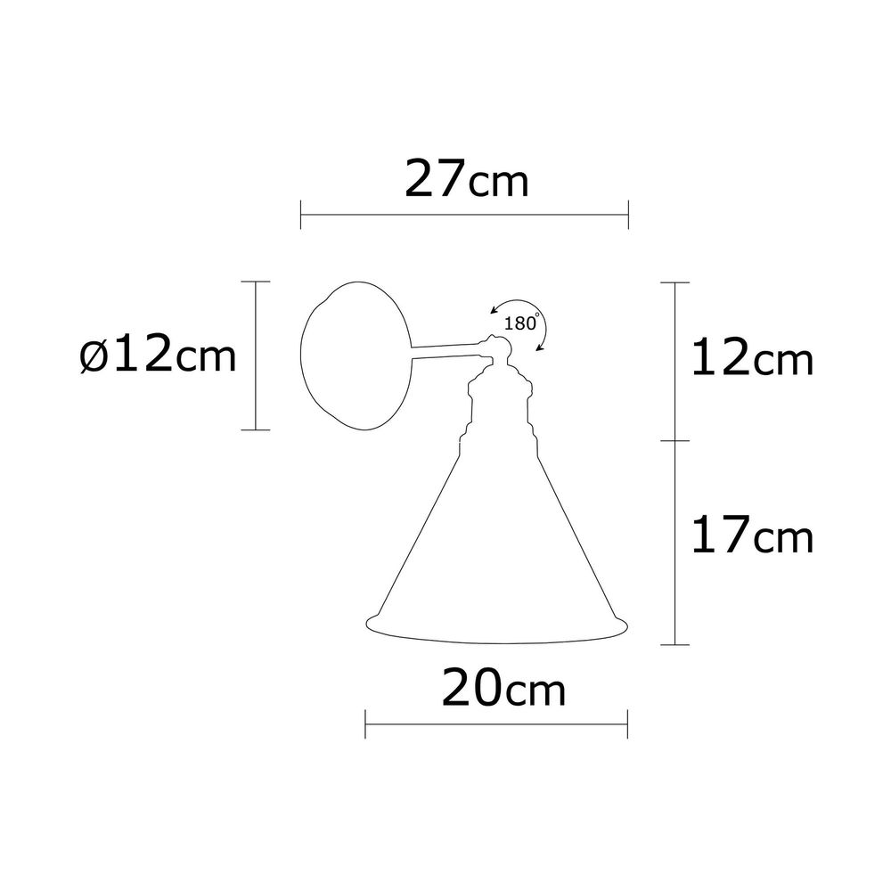 Berceste - N-681 Vintage Zidna Lampa slika 3