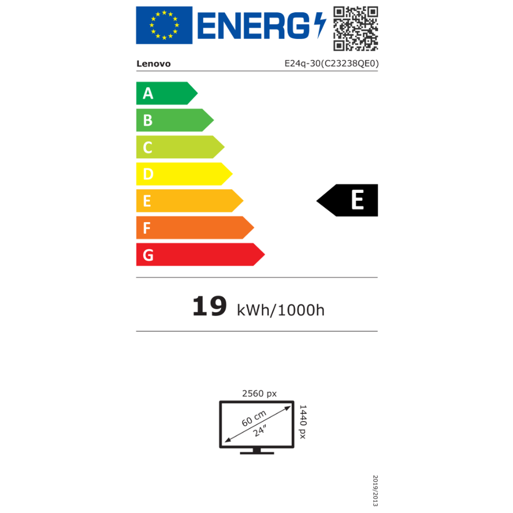 Lenovo E24q-30 23.8''QHD IPS,HDMI,DP, pivot 63ECGAT2EU slika 2