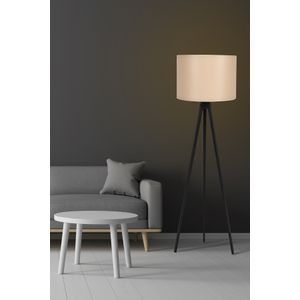 Podna lampa "115" u crnoj boji sa MDF postoljem