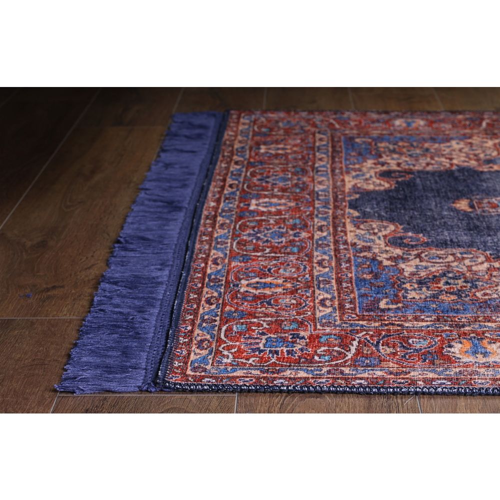 Tamnoplavi višebojni hodnički tepih Blues Chenille - Dark Blue AL 87 (75 x 230 cm) slika 6