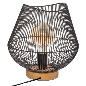 Atmosphera lampa 26x28cm metal/drvo crna