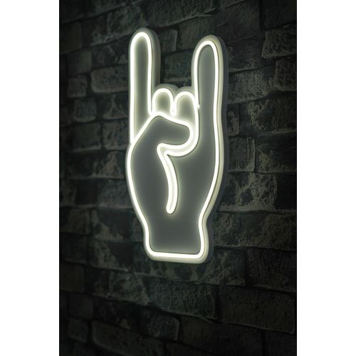 Wallity Ukrasna plastična LED rasvjeta, Rock N Roll Sign - White slika 9