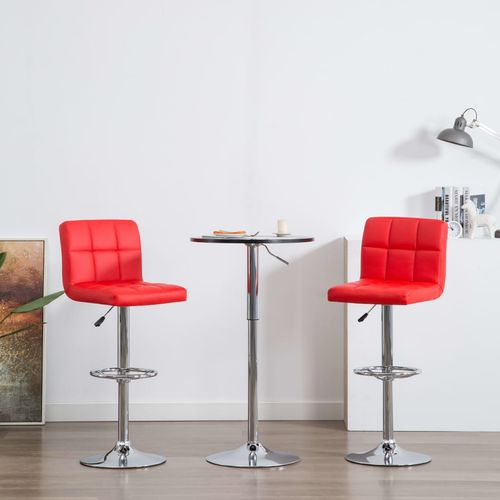 Barski stolci od umjetne kože 2 kom crveni slika 35