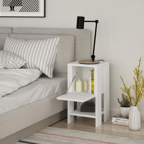 Ema - White, White White Nightstand slika 2