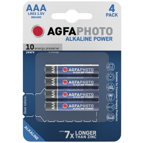 Agfa baterija alkalna 1,5V AAA LR03 pk4  slika 1