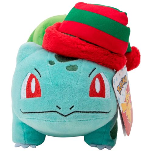 Pokemon Christmas Bulbasaur plush toy 20cm slika 4