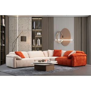 Ugaona sofa Flamingo Corner 3 (L1+O1+C+1,5R) - boje: krem narančasta