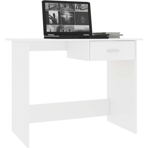 Radni stol visoki sjaj bijeli 100 x 50 x 76 cm od iverice slika 10
