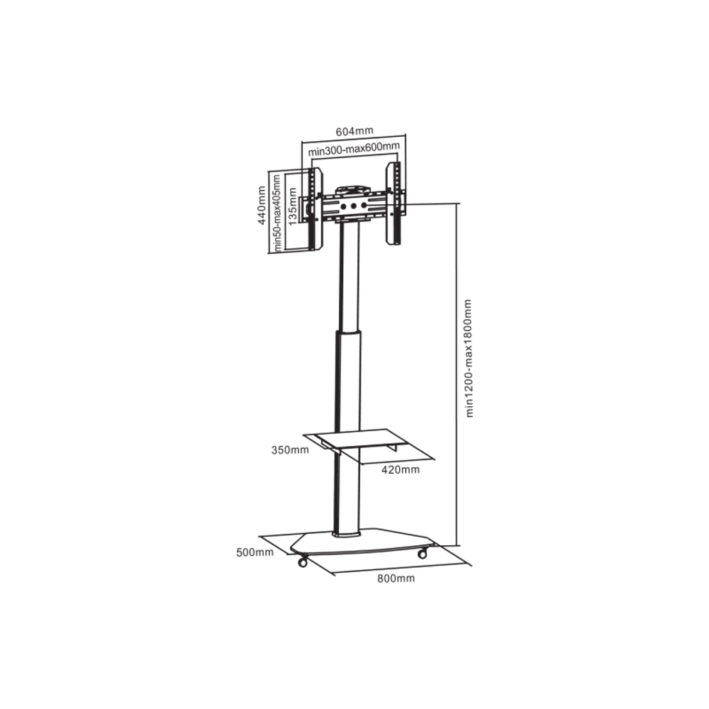 SBOX Podni stalak FS-500 (37-70"/40kg/600x400) slika 8