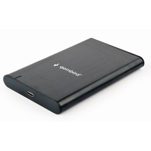 Gembird EE2-U3S-6 HDD/SSD External Enclosure, 2.5", SATAIII, USB3.1 to USB-C (Max. 6 Gb/s), Max. 4TB Capacity, Aluminium, Black