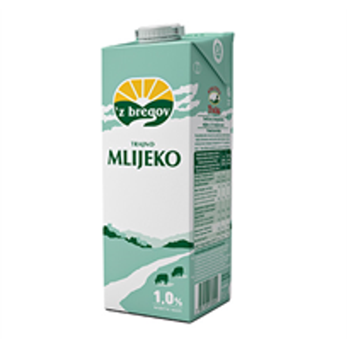 Z bregov trajno mlijeko 1,0% mm 1l  slika 1