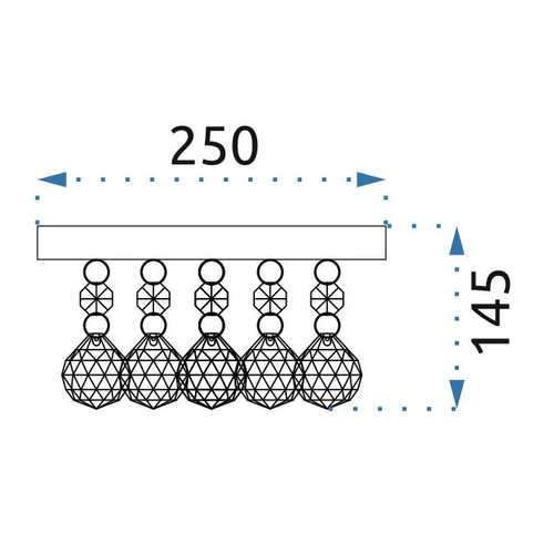TOOLIGHT Kristalna stropna svjetiljka App1039-3C Chrome slika 2