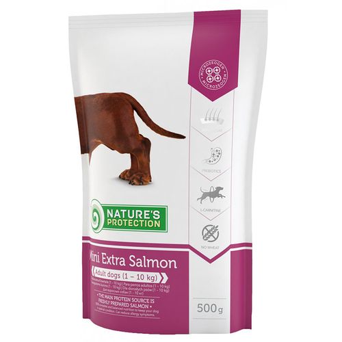 Nature's Protection Super Premium Mini Adult Extra Losos, hrana za pse 7.5 kg slika 1