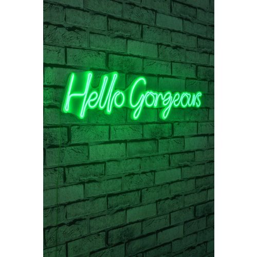 Wallity Ukrasna plastična LED rasvjeta, Hello Gorgeous - Green slika 1