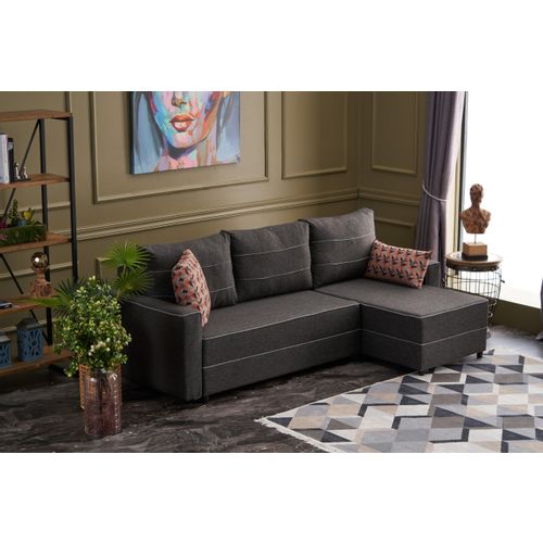 Atelier Del Sofa Ece Right - Anthracite Anthracite Corner Sofa-Bed slika 1