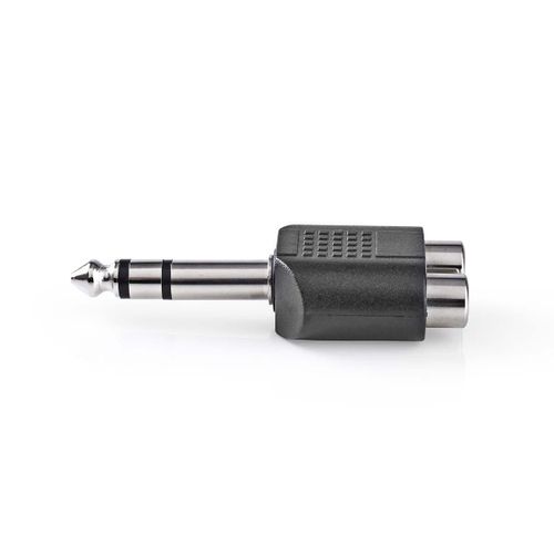 Adapter NEDIS, 6.35mm TRS (M) na 2 x RCA (Ž), bulk slika 1