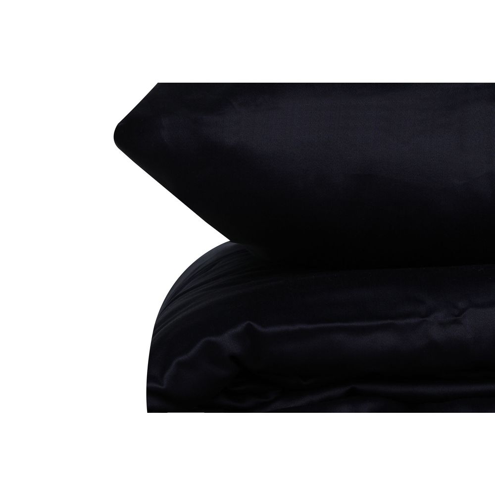 Elegant - Dark Blue Dark Blue Satin Double Quilt Cover Set (DE) slika 4