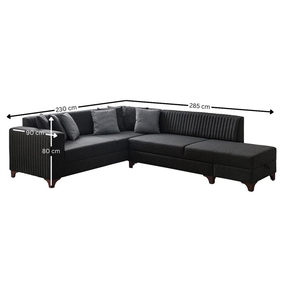 Ugaona Sofa West Desna - boja: antracit slika 12