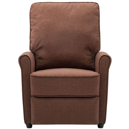 Električna masažna fotelja od tkanine smeđa slika 2