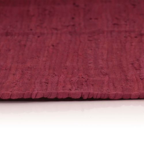 Ručno tkani tepih Chindi od pamuka 200 x 290 cm bordo slika 16