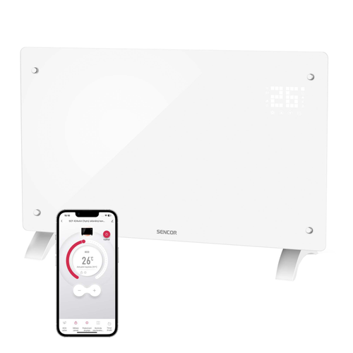 Sencor Wi-Fi Smart staklena konvektorska grijalica SCF 4240WH slika 2