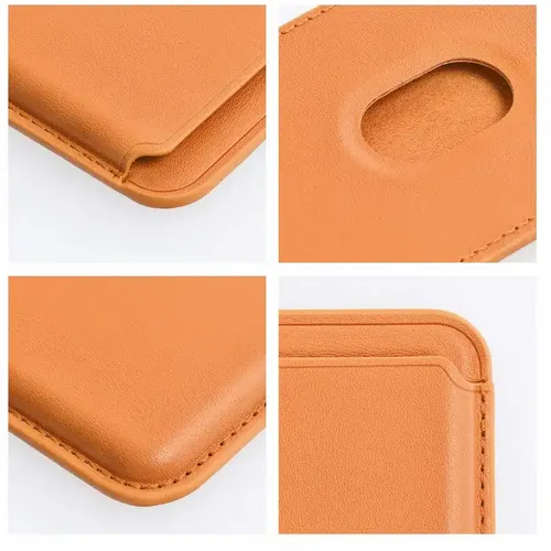 Kožni Mag Wallet narančasti magnetski novčanik slika 6