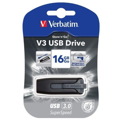 Verbatim V3 USB 16GB 3.0 Grey (49172) slika 2