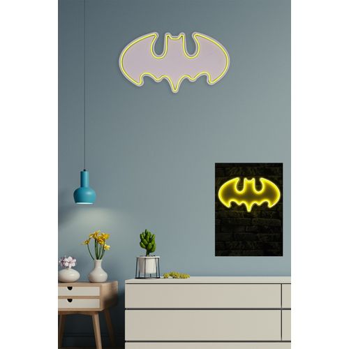 Wallity Ukrasna plastična LED rasvjeta, Batman Bat Light - Yellow slika 11