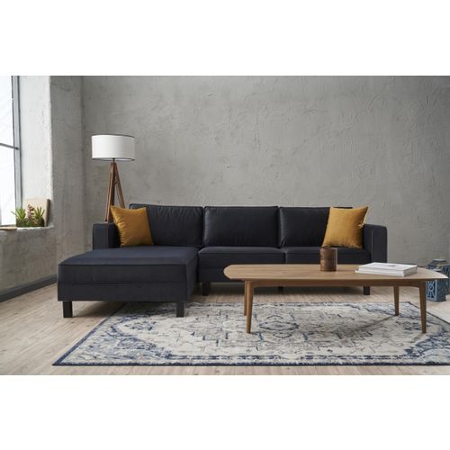 Atelier Del Sofa Kutna garnitura, Antracit, Kale Velvet Left - Anthracite slika 3