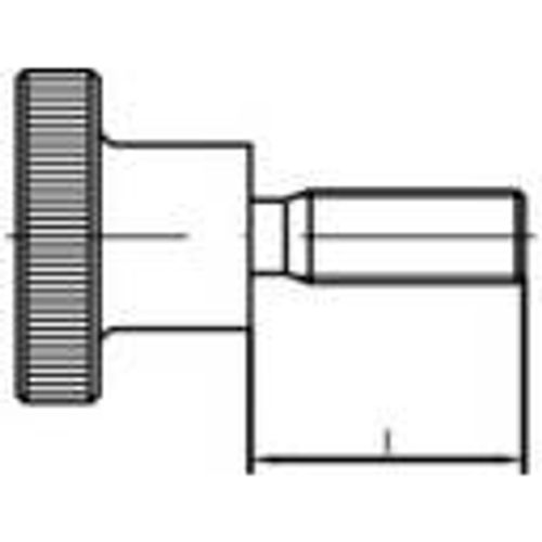 TOOLCRAFT TO-5447916 vijci s rebrastom glavom M6 30 mm DIN 464 mjed 25 St. slika 1