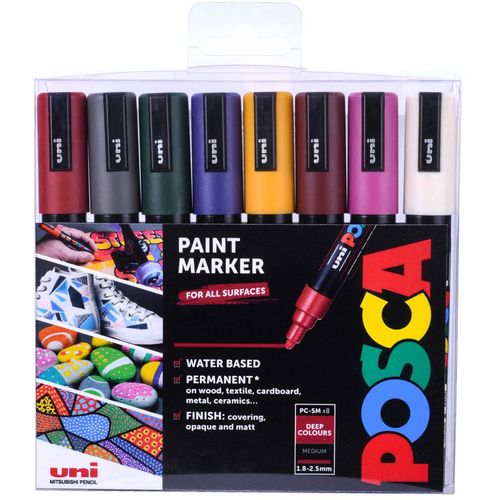 UNI POSCA marker pc-5m tamne boje 8/1   slika 2