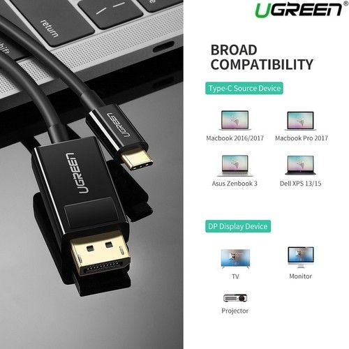 Ugreen USB-C na DP 4K (DisplayPort) kabel 1.5M - polybag slika 3