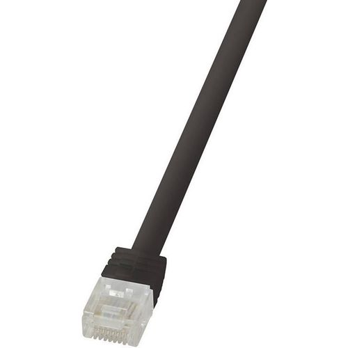 LogiLink CF2093U RJ45 mrežni kabel, Patch kabel cat 6 U/UTP 10.00 m crna visokofleksibilan 1 St. slika 2