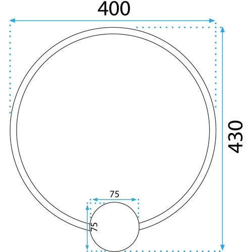 Zidni svijećnjak LED APP1386-CW BLACK 40cm slika 7