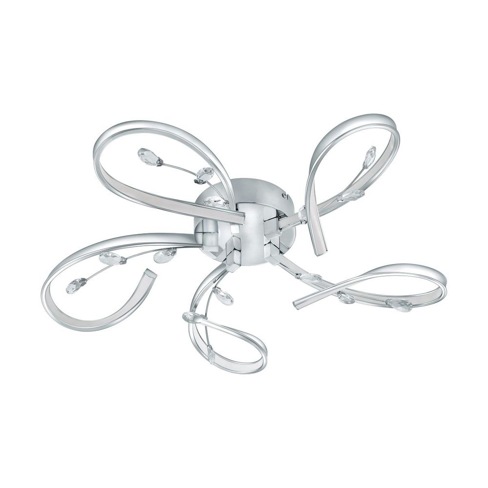 Eglo Vallemare Stropna Lampa 5x6,6W, Krom/Kristal Bijela slika 1