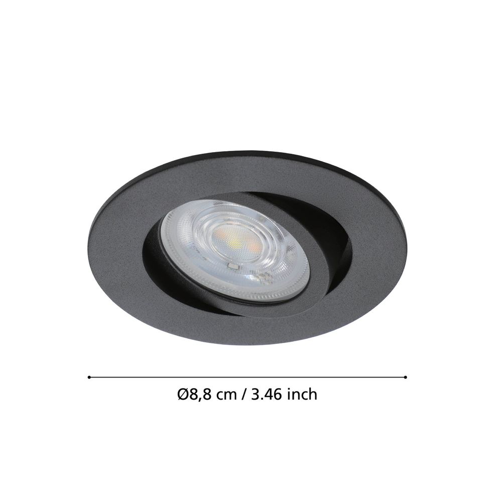 Eglo Ugradbena LED Spot Lampa 5W RGB-Bijela, Promjer 88mm, Crna "Saliceto-Z" slika 9