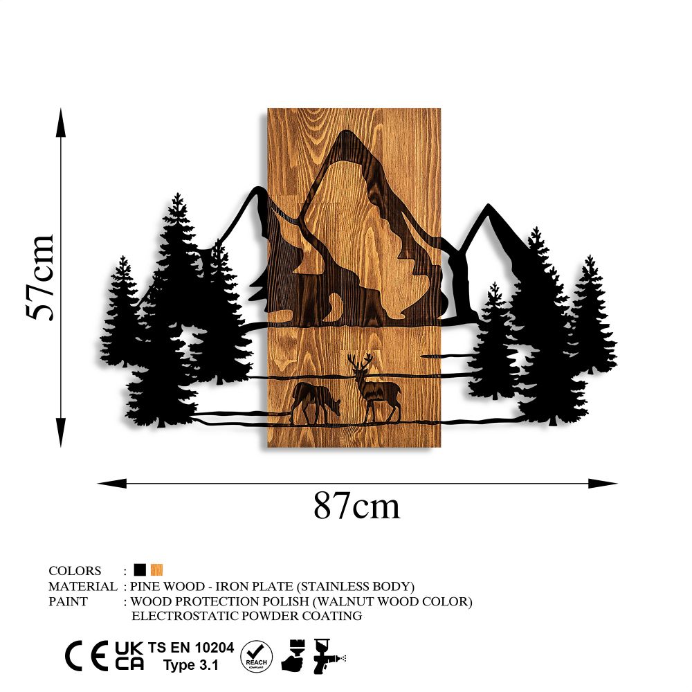 Dekorativni Zidni Ukras Natural Habitat Walnut Black slika 6