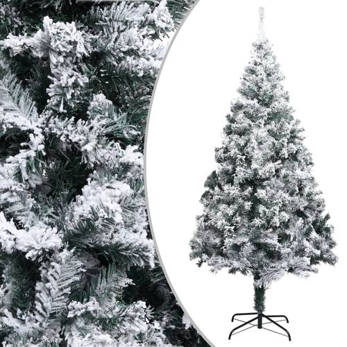 Umjetno božićno drvce sa snijegom zeleno 210 cm PVC slika 11