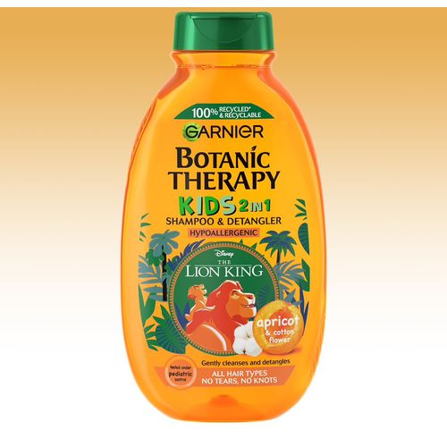 Garnier Botanic Therapy kids Apricot 2U1 – DJEČJI ŠAMPON I REGENERATOR ZA SVE TIPOVE KOSE slika 1