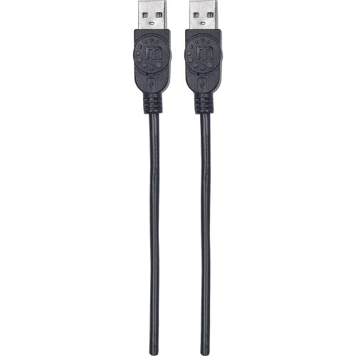 Manhattan USB kabel USB 2.0 USB-A utikač, USB-A utikač 1.00 m crna zaštićen s folijom, UL certificiran, pozlaćeni kontakti 353892 slika 4