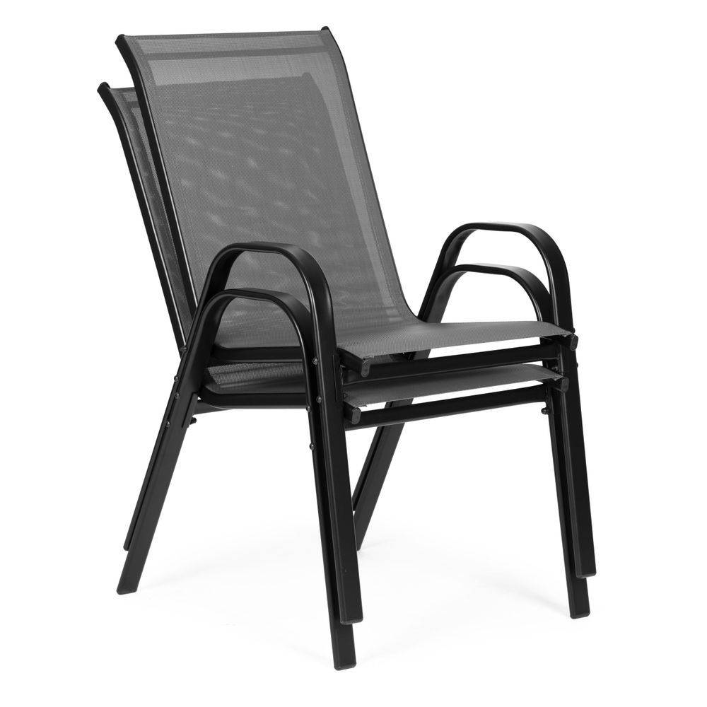 MultiGarden set od 4 vrtne stolice – za terasu ili balkon, sive slika 6