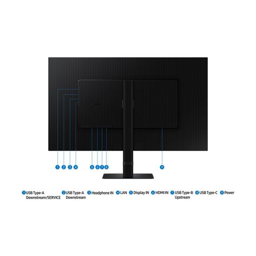 Monitor SAMSUNG LS32D800UAUXEN 32"/VA/3840x2160/60Hz/5ms GtG/HDMI,DP,USB,LAN/Pivot,visina/VESA/Crna slika 15