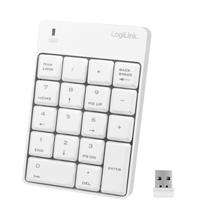 Logilink numpad BT numeriička tastatura bela