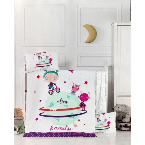 Colourful Cotton Komplet posteljine za bebe od ranforcea Alien slika 1