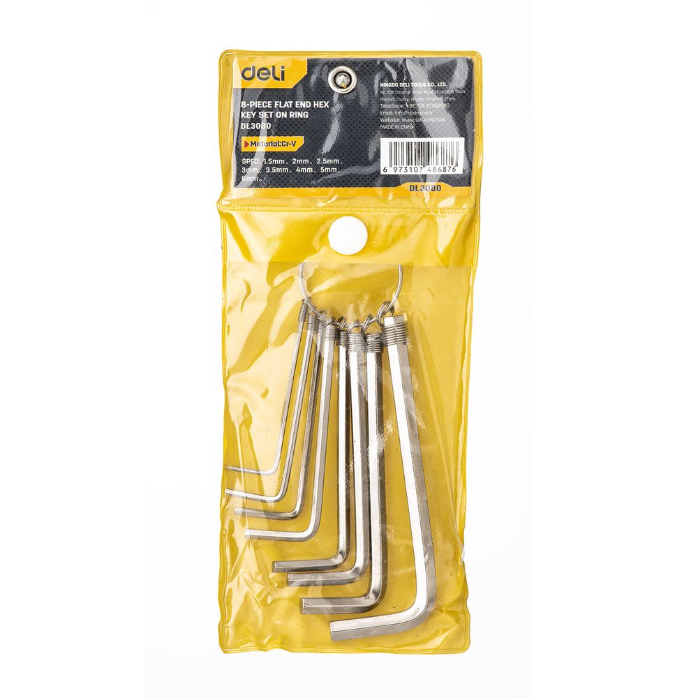 Deli Set imbus ključeva, Ekonomik 1.5-6mm, 8.kom, EDL3080 slika 2