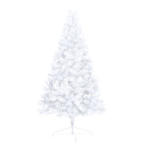 Umjetna polovica božićnog drvca LED s kuglicama bijela 240 cm slika 14