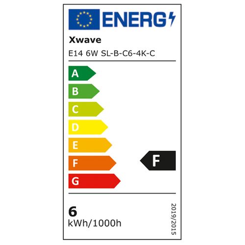 Xwave E14 6W SL-B-C6-4K-C LED Sijalica,4000K,220V,185-265V,520Lm,Bela slika 3