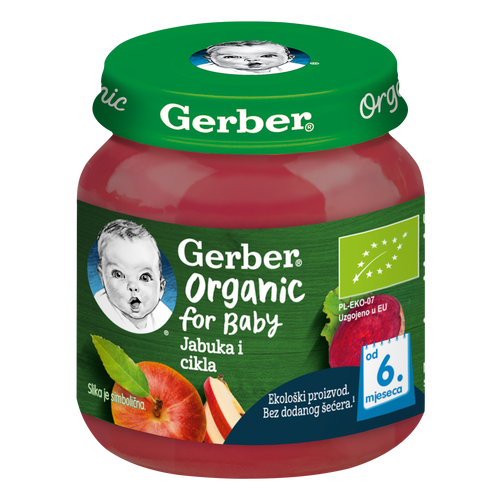 Gerber Organic for Baby Kašica jabuka i cikla 125g slika 1