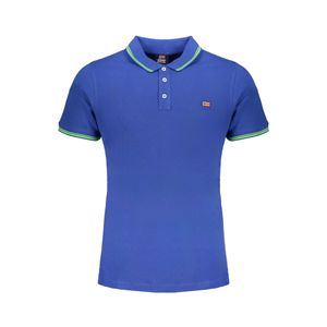 NORWAY 1963 MEN'S BLUE SHORT SLEEVE POLO SHIRT