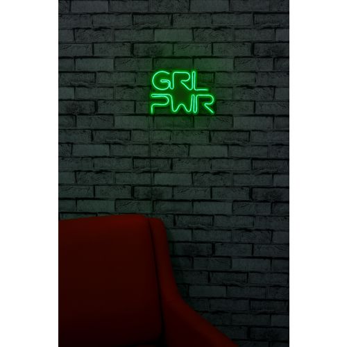 Wallity Ukrasna plastična LED rasvjeta, Girl Power - Green slika 3